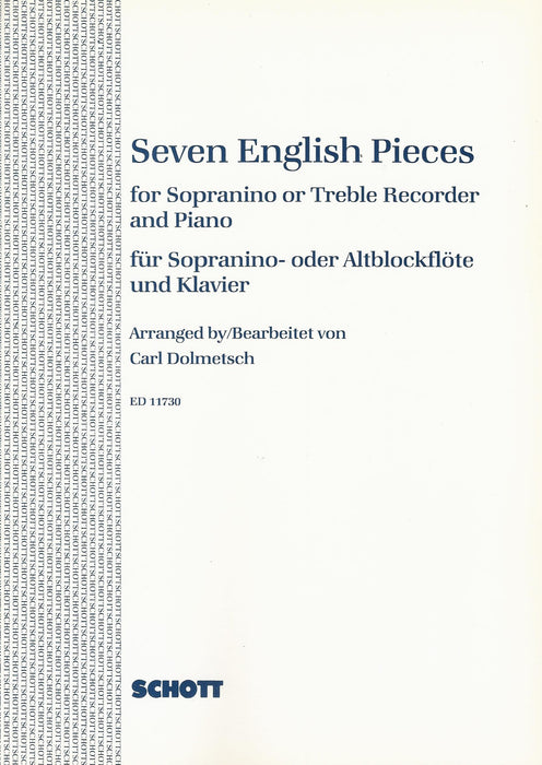 Various: 7 English Pieces for Sopranino or Alto Recorder and Piano