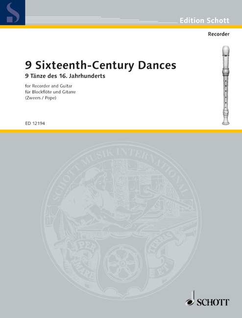 Various: 9 Sixteenth-Century Dances for Recorder and Guitar