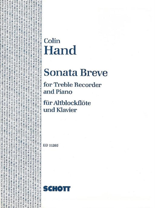 Hand: Sonata Breve for Treble Recorder and Piano