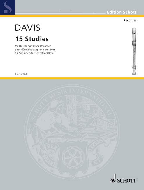 Davis: 15 Studies for Descant or Tenor Recorder