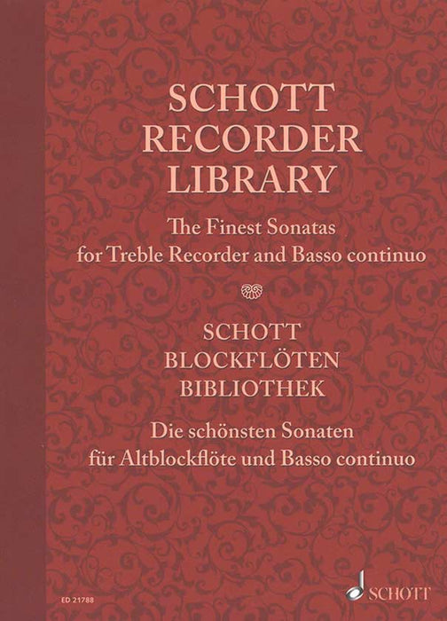 Schott Recorder Library: The Finest Sonatas for Treble Recorder and Basso Continuo