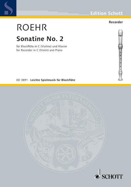 Roehr: Sonatina No. 2 for Descant Recorder and Piano