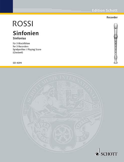 Rossi: Sinfonias for 3 Recorders