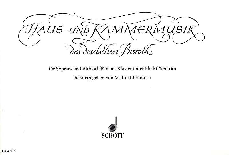 Various: Chamber Music of the German Baroque for 2 Recorders and Keyboard