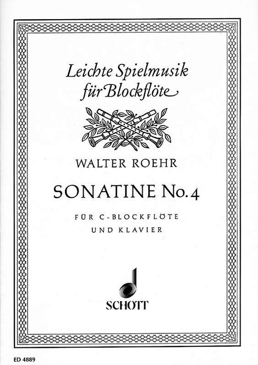 Roehr: Sonatina No. 4 for Descant Recorder and Piano