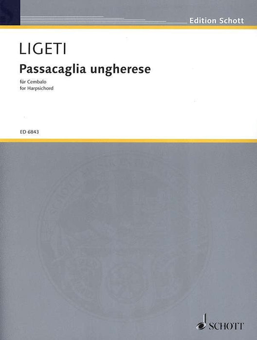 Ligeti: Passacaglia Ungherese (1978) for Harpsichord