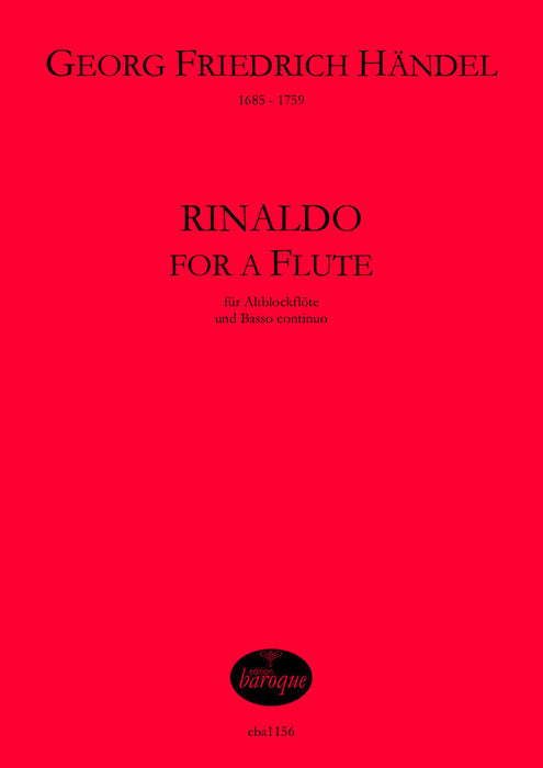 Handel: Rinaldo for a Flute for Treble Recorder and Basso Continuo