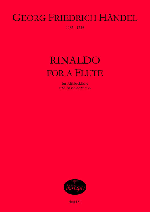 Handel: Rinaldo for a Flute for Treble Recorder and Basso Continuo