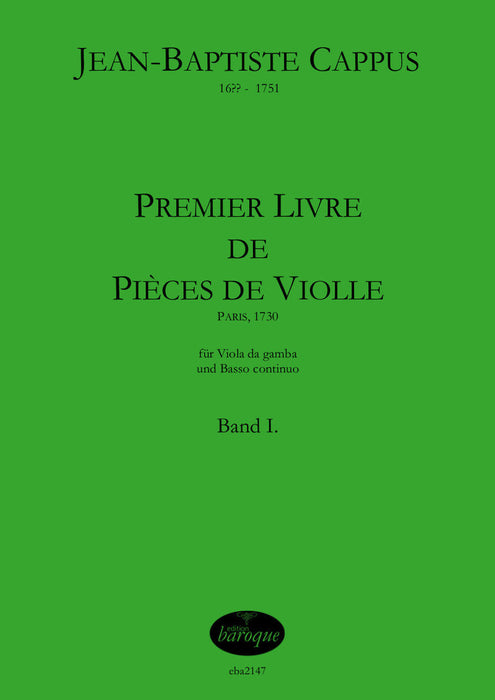 Cappus: Premier Livre de Pieces de Violle, Vol. 1