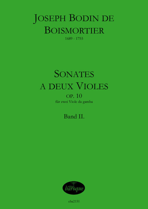 Boismortier: Sonatas for 2 Viols Op. 10, Vol. 2