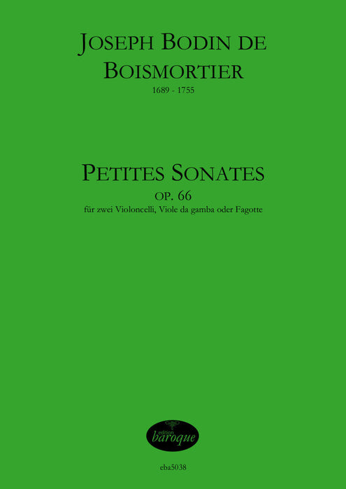 Boismortier: Petites Sonates Op. 66 for 2 Cellos, Violas da Gamba or Bassoons