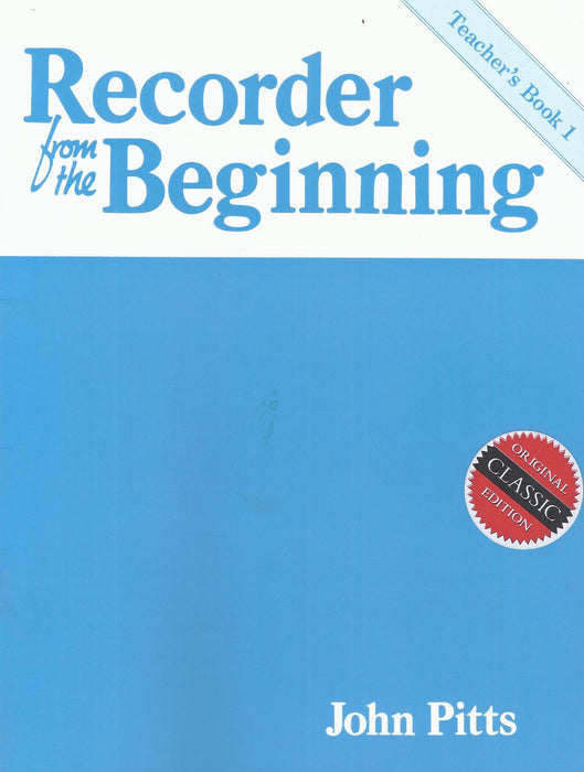 Pitts: Recorder from the Beginning, Teacher's Book 1