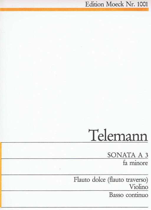 Telemann: Sonata a 3 in F Minor for Treble Recorder, Violin and Basso Continuo