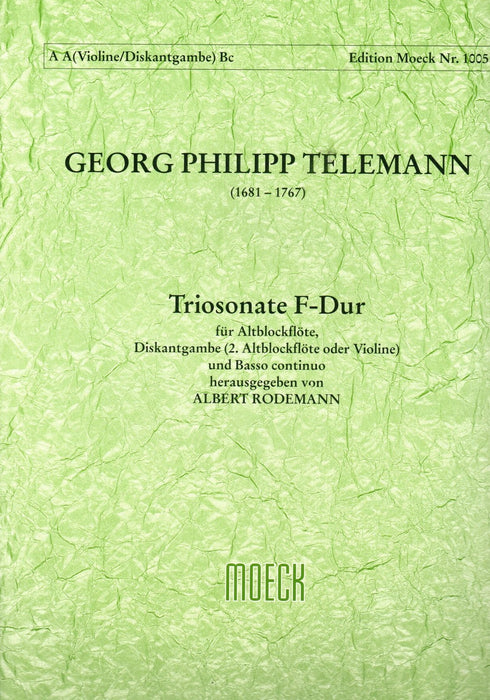 Telemann: Trio Sonata in F Major for Treble Recorder, Treble Viol and Basso Continuo
