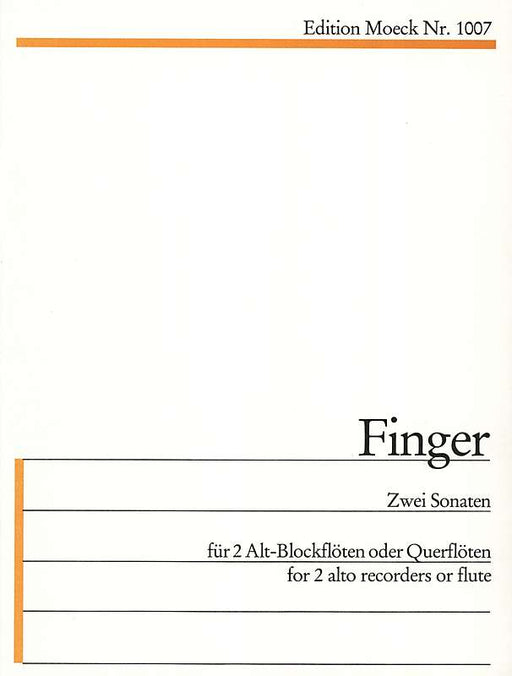 Finger: Two Sonatas for two Treble Recorders