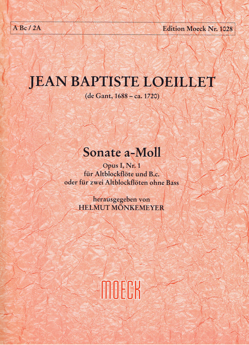 Loeillet: Sonata in A Minor for Treble Recorder and Basso Continuo
