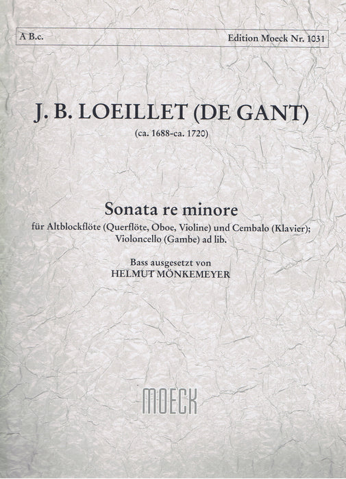 Loeillet (de Gant): Sonata in D Minor for Treble Recorder and Basso Continuo
