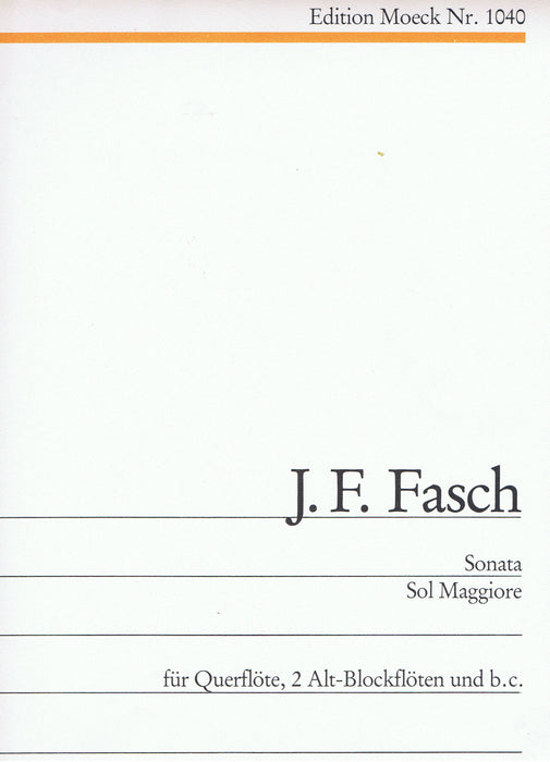 Fasch: Sonata in G Major for Flute, 2 Treble Recorders and Basso Continuo