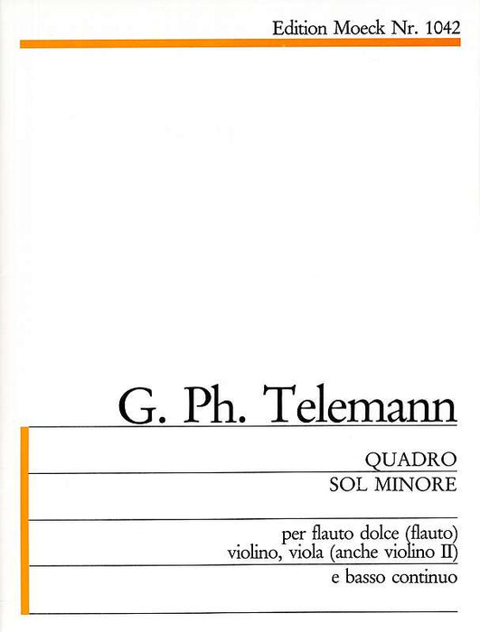 Telemann: Quartet in G Minor for Treble Recorder, Violin, Viola and Basso Continuo