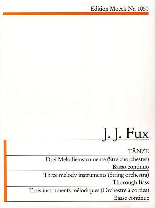 Fux: Dances for 3 Instruments and Basso Continuo - Instrument 1 Part