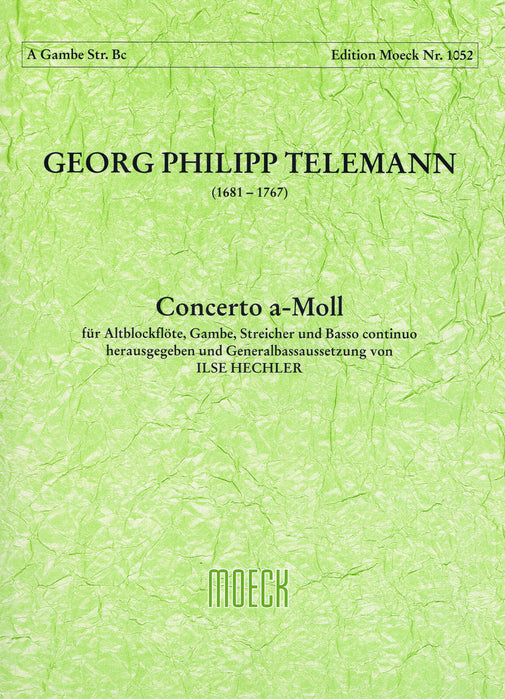 Telemann: Concerto in A Minor for Treble Recorder, Viola di Gamba, Strings and Basso Continuo