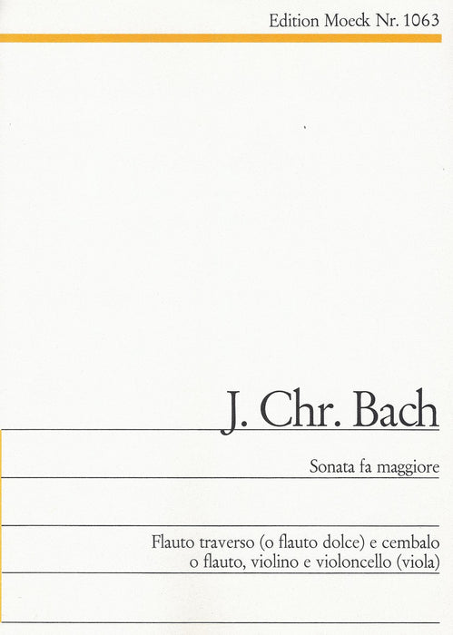 J.C. Bach: Sonata in F Major for Flute and Harpsichord