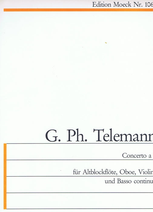 Telemann: Concerto in A Minor for Treble Recorder, Oboe, Violin and Basso Continuo