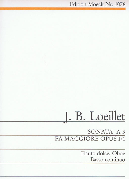 Loeillet: Sonata in F Major for Treble Recorder, Oboe and Basso Continuo