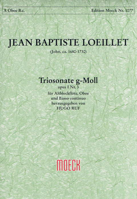 Loeillet: Sonata in G Minor for Treble Recorder, Oboe and Basso Continuo