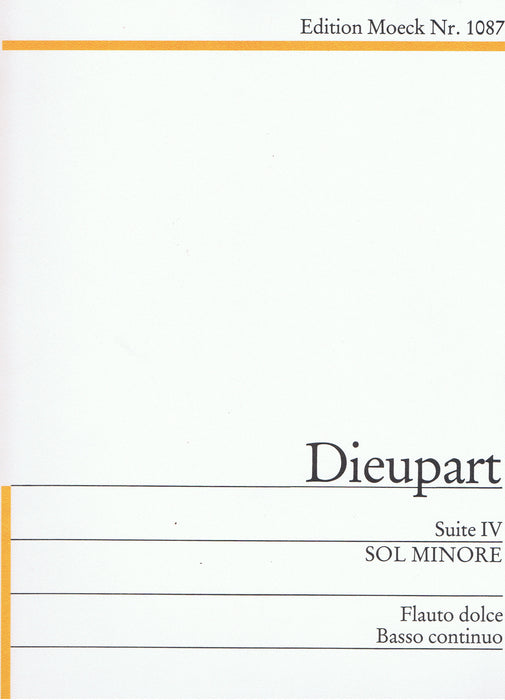 Dieupart: Suite IV in G Minor for Treble Recorder and Basso Continuo