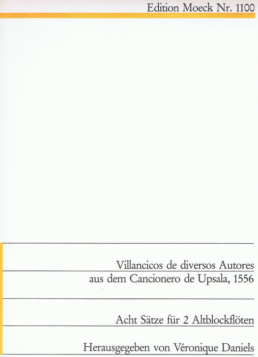 Various: Villancicos from the Canconiero de Upsala (1556) for 2 Alto Recorders