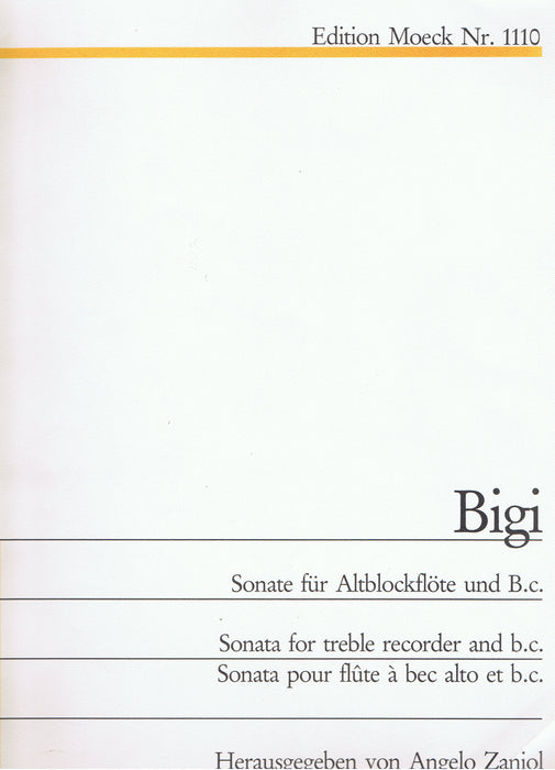 Bigi: Sonata in F Major for Treble Recorder and Basso Continuo