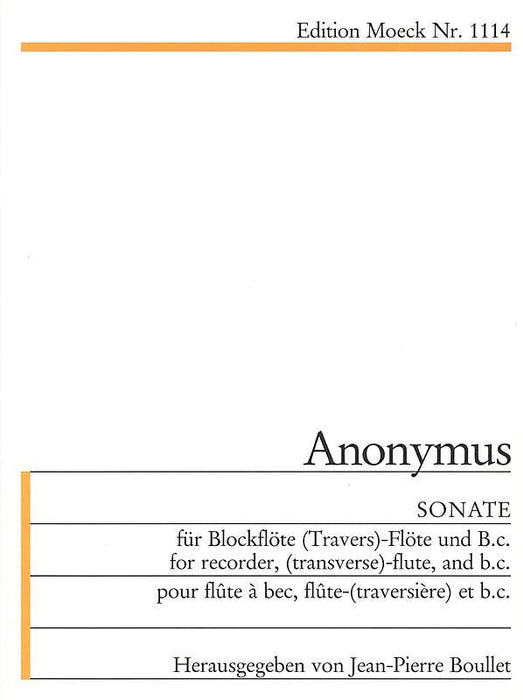 Anonymous: Sonata for Recorder or Flute and Basso Continuo