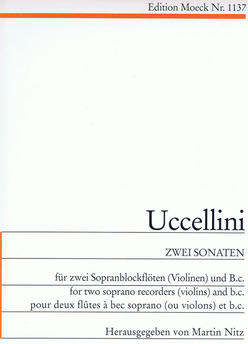 Uccellini: 2 Sonatas for 2 Descant Recorders and Basso Continuo