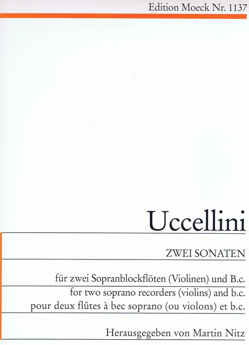 Uccellini: 2 Sonatas for 2 Descant Recorders and Basso Continuo