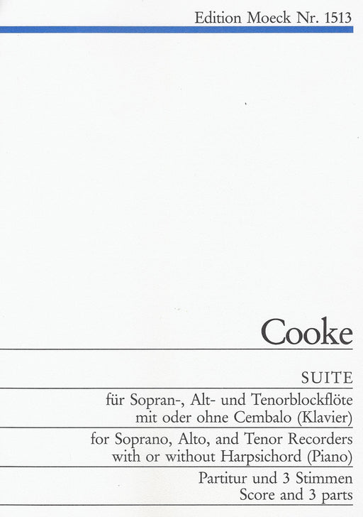 Cooke: Suite for Descant, Treble and Tenor Recorders