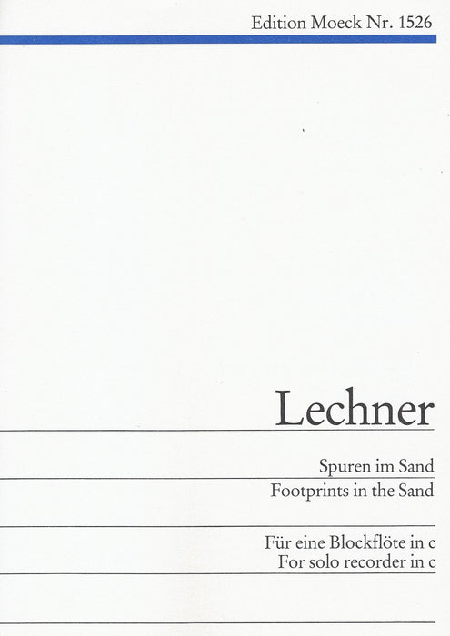 Lechner: Footprints in the Sand for Recorder in C