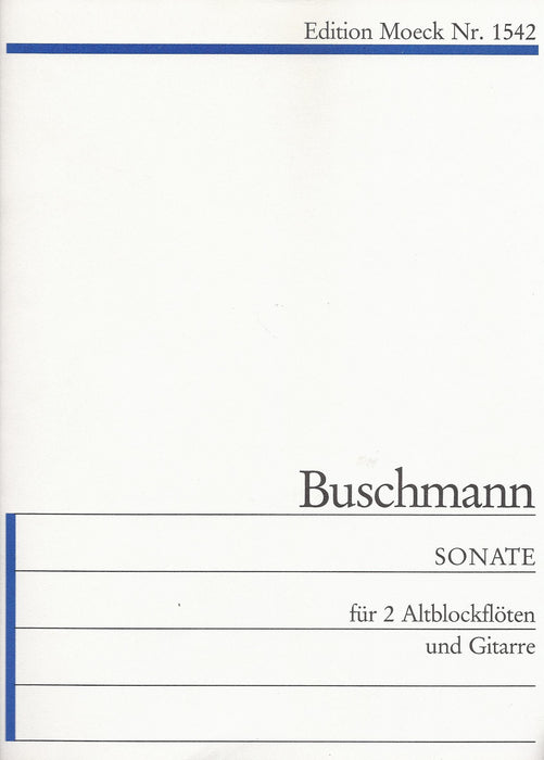 Buschmann: Sonata for 2 Treble Recorders and Guitar