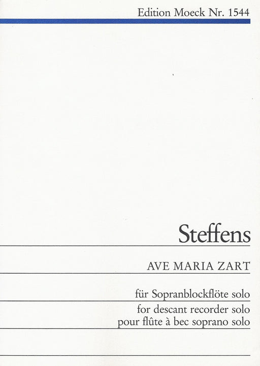 Steffens: Ave Maria Zart for Descant Recorder