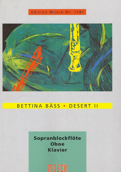 Baess: Desert II for Descant Recorder, Oboe and Piano