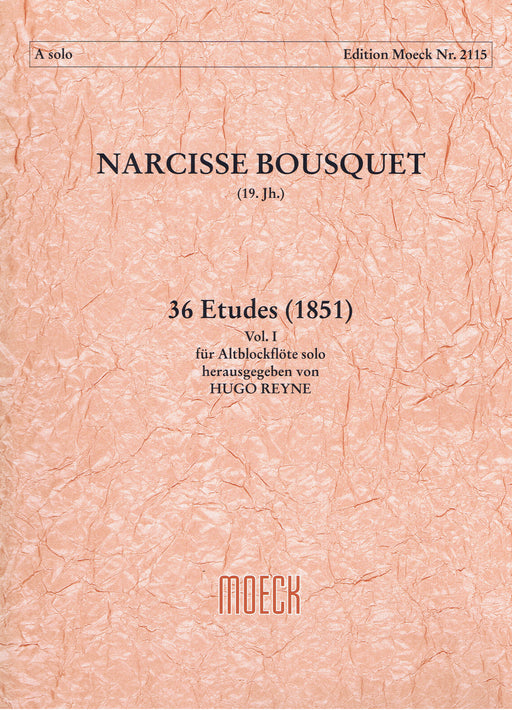 Bousquet: 36 Studies for Treble Recorder, Vol. 1