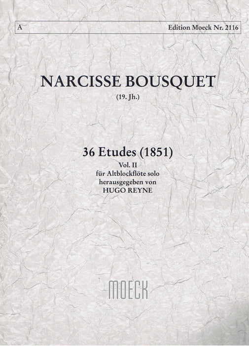 Bousquet: 36 Studies for Treble Recorder, Vol. 2
