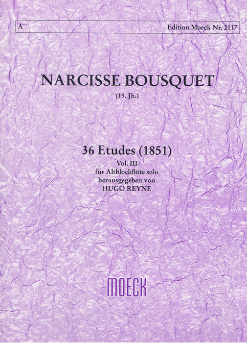 Bousquet: 36 Studies for Treble Recorder, Vol. 3