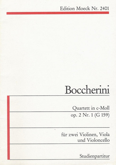 Boccherini: Quartet in C Minor Op. 2 No. 1 for 2 Violins, Viola and Violoncello - Study Score