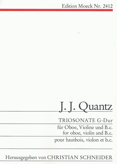 Quantz: Trio Sonata in G Major for Oboe, Violin and Basso Continuo