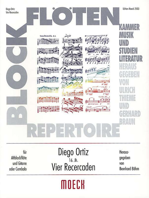 Ortiz: 4 Recercadas for Treble Recorder and Guitar or Harpsichord