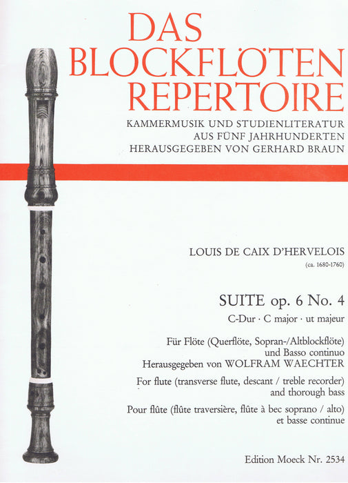 Caix D'Hervelois: Suite in C Major for Flute and Basso Continuo