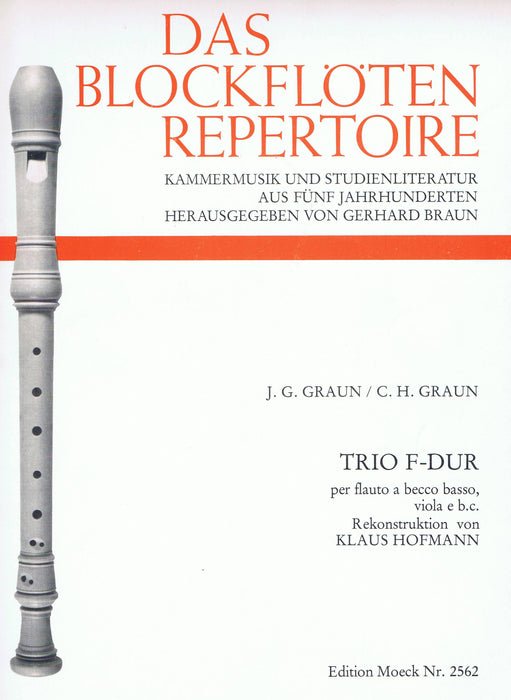 Graun: Trio in F Major for Bass Recorder, Viola and Basso Continuo