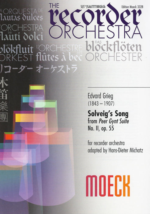 Grieg: Solveig's Song from Peer Gynt Suite for Recorder Orchestra