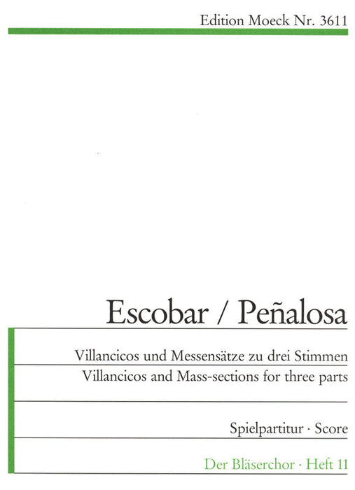 Escobar: Villancicos and other Pieces for 3 Recorders
